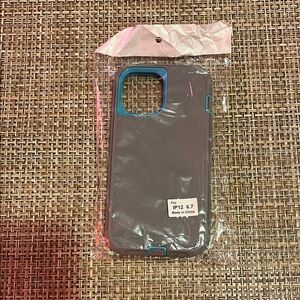 Gray and Blue Phone Case for iPhone 12